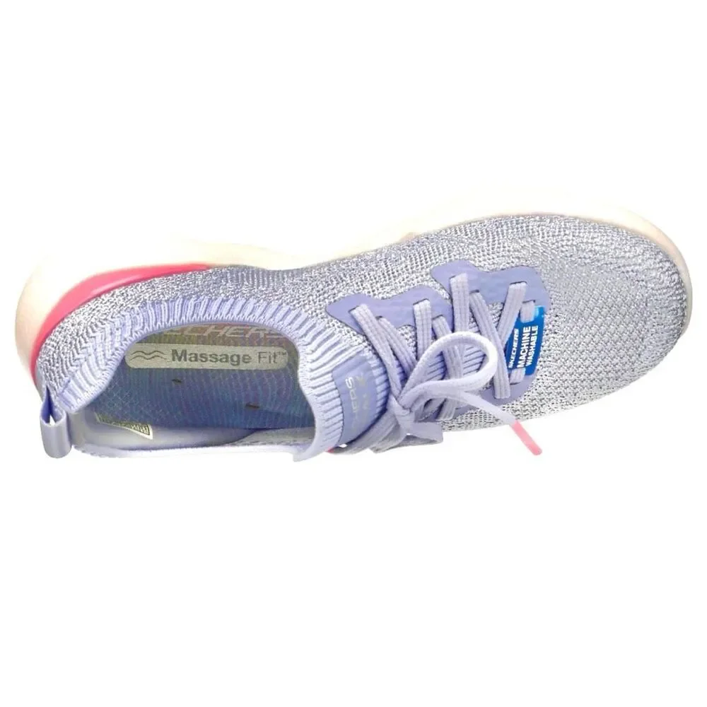 NWT in Box Gorgeous Skechers Sz 8.5 Go Walk Massage Fit Purple Lilac Pink Memory